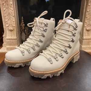 Rag & Bone Shiloh Hiker Boots Cream
